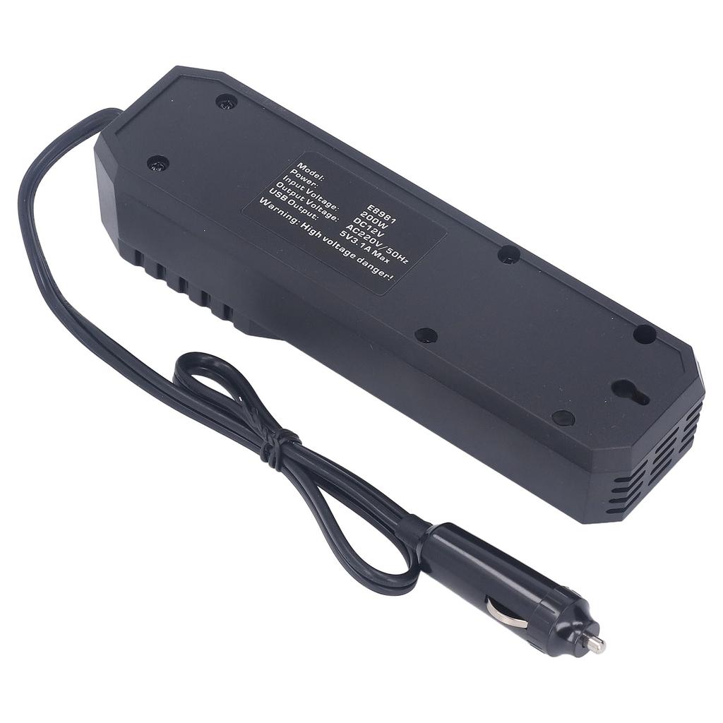 Автомобильный инвертор 200 Вт 12 В в 220 В ШИМ модифицированный синусоидальный адаптер-преобразователь с портами USB 4,1 А