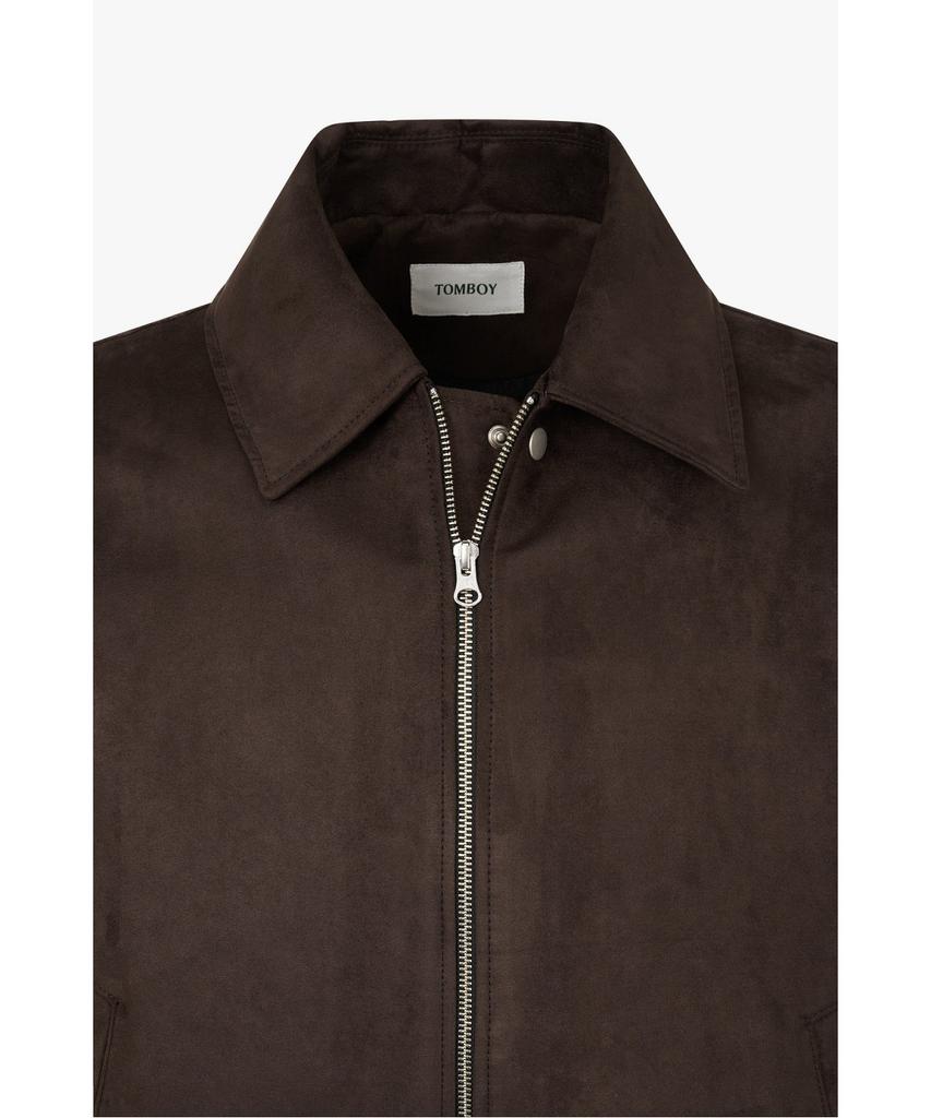 Studio Tomboy [Men] Synthetic Suede Zip-Up Jumper _Dark Brown_91M6361832