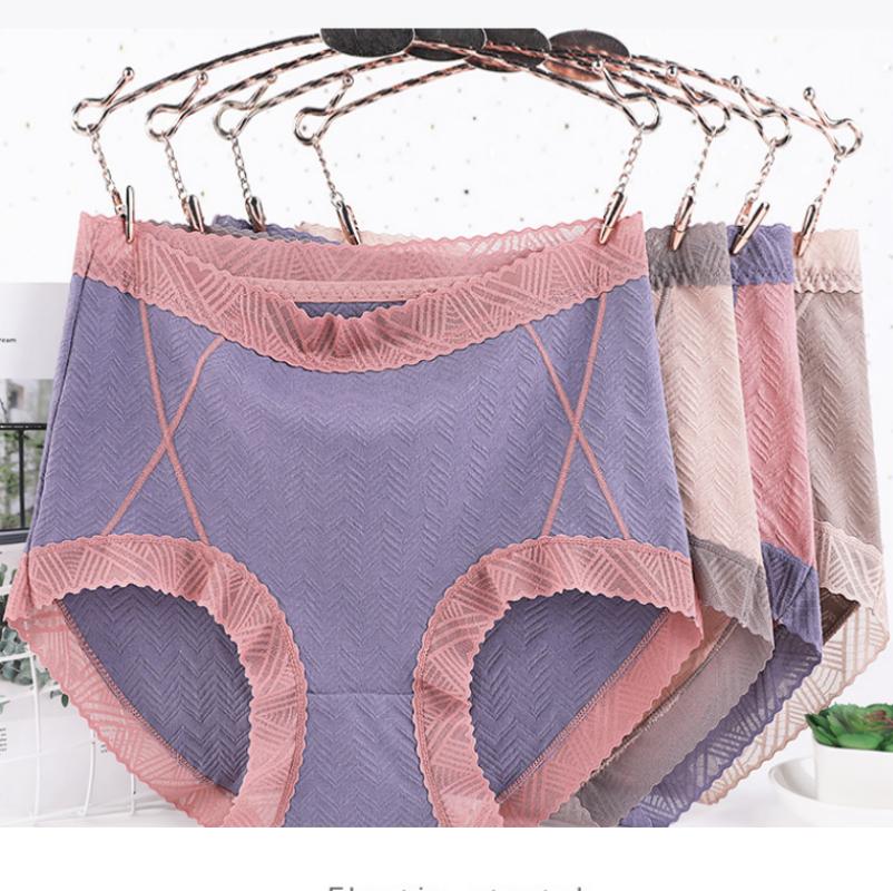 Высокая талия для женщин, трусы, трусы для больших размеров, однотонные трусы для мальчиков