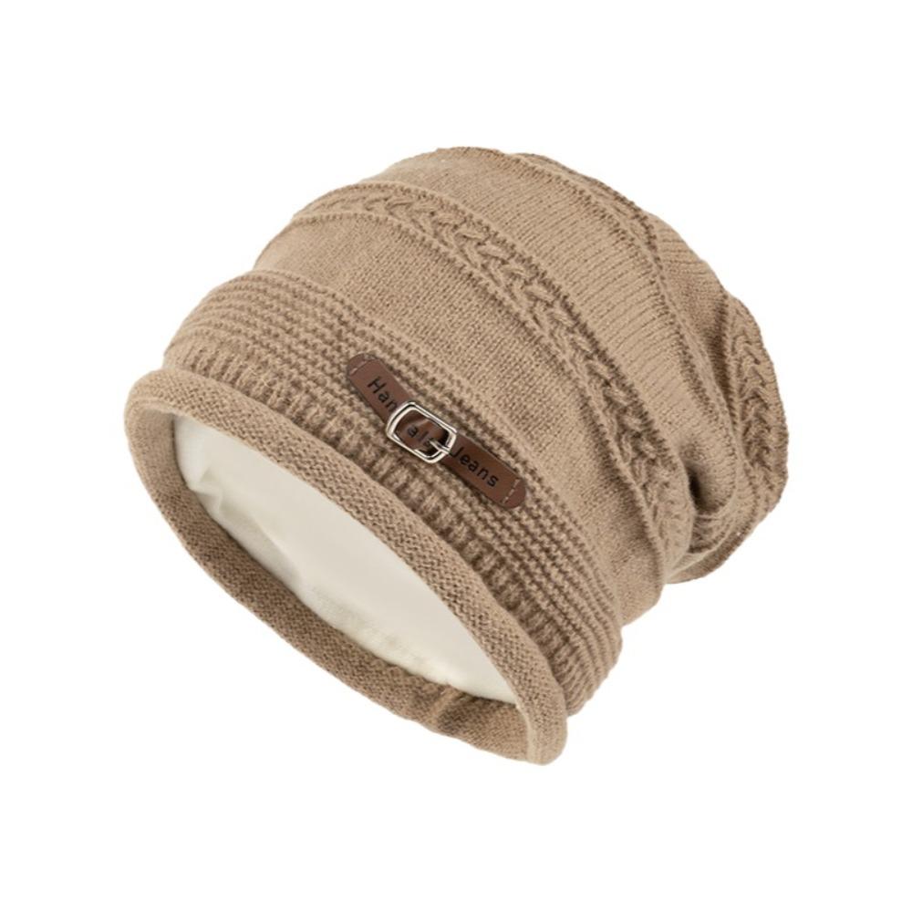 Warm Slouchy Beanie Hat Cozy Plush Lined Hat Comfortable Skull Cap Beanie Winter Wear