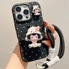 Кожаный чехол Dora Bracket для мобильного телефона Apple 16 ProMax IPhone 15 Pro Новый 13 Женский 12 Мягкий чехол 14 Кожаный узор X