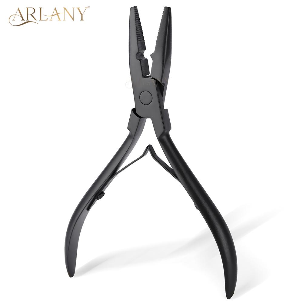 ARLANY Hair Extension Pliers Kit Tan Color Pliers Opener Plier Hair Loop Tool Metal Hair Clip Scissor Curved Needle for Hair