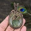 Prehnite Handmade Copper Wire Wrap Jewelry Pendant 2.96 W7L67