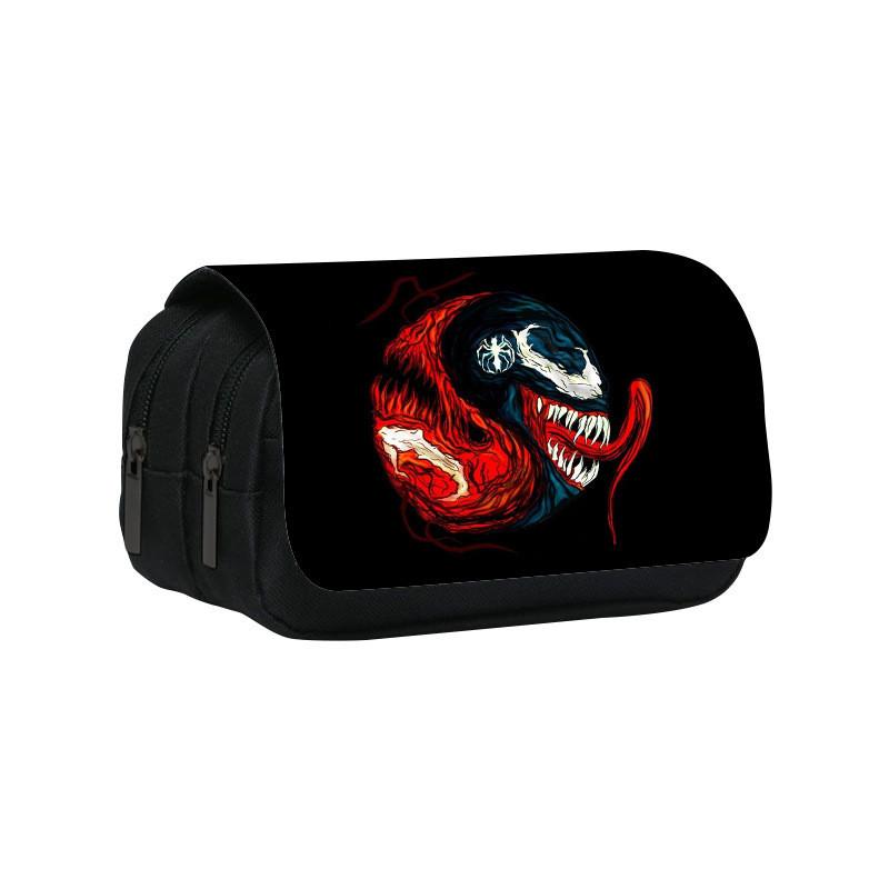 Marvel Venom Print Double Layer Stationery Storage Bag For Middle School Students