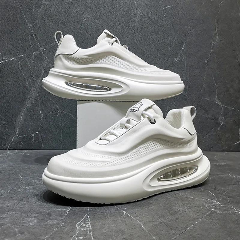 Мужская обувь из натуральной кожи, модный тренд, повседневная спортивная обувь на воздушной подушке, роскошные кроссовки, мужская кожаная оригинальная обувь