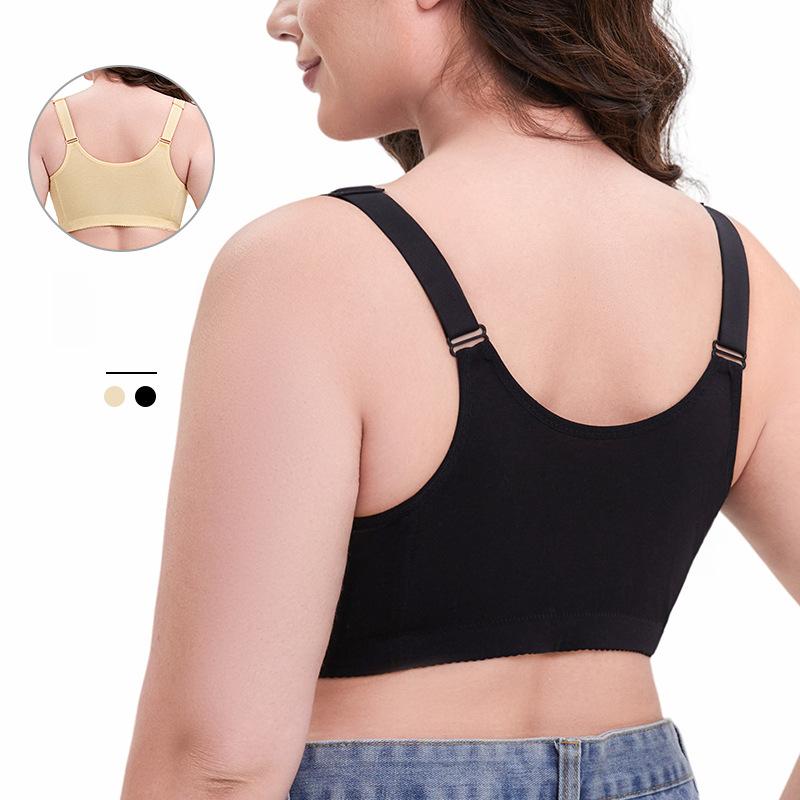 Sexy Bra for Women In Plus Size with Steel Rims Adjustable Shoulder Straps Lace Front Buckle Bra