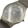 Б/У Рабочая/Новая Батарейка SKAGEN 233LTTM Ультратонкие Кварцевые QZ 2 Стрелки Аналоговые Часы Титановый Сетчатый Ремешок Круглые Мужские [g9]
