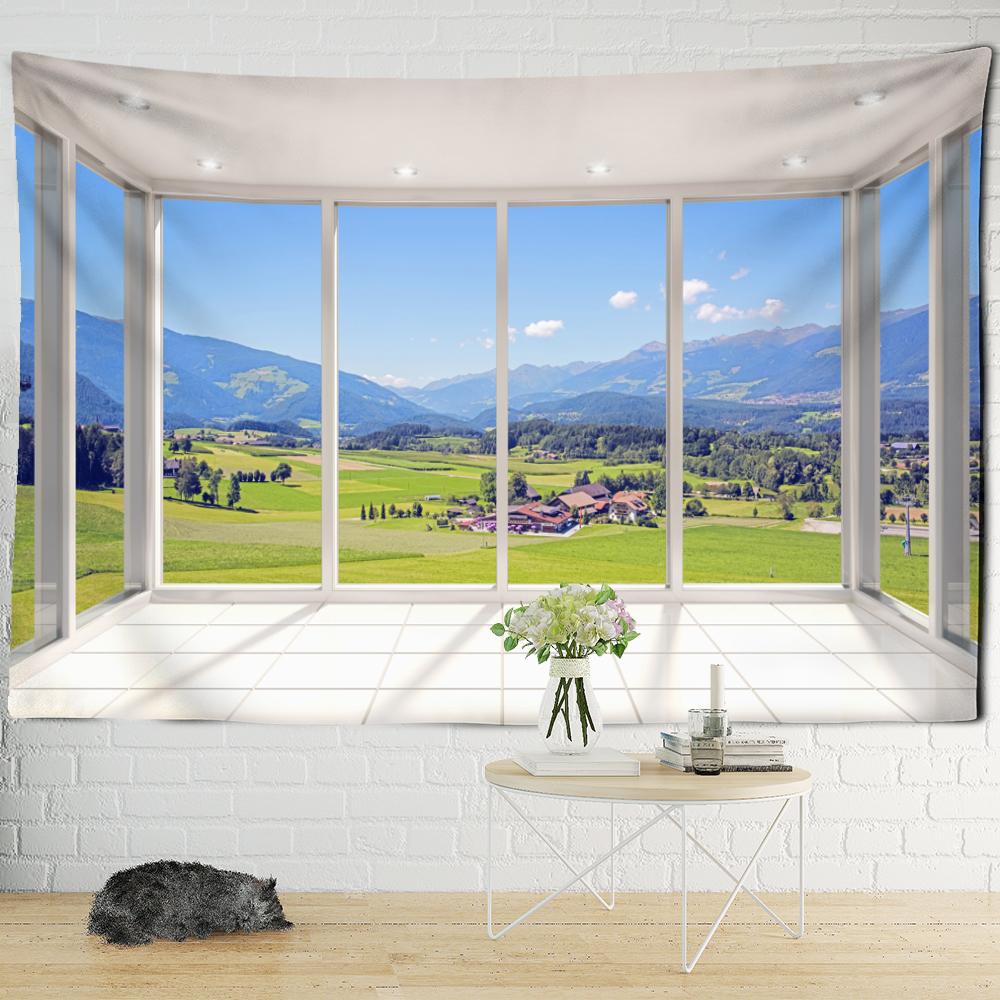 Пляжный гобелен настенный декор природный пейзаж психоделическое колдовство богемный хиппи TAPIZ общежитие домашний декор