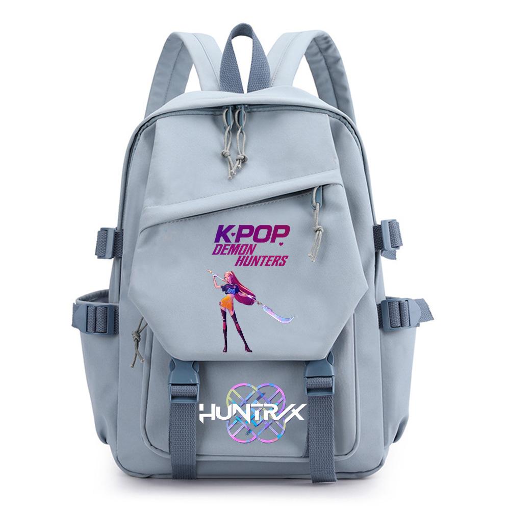 Аниме Kpop Охотники на демонов Рюкзак с принтом для подростка Мальчика Девочки Школьная сумка Детская Студенческая Сумка для книг Женская большая вместимость Дорожная сумка Детский Подарок Mochila