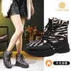 Autumn and Winter New Thick-soled Snow Boots Women's Fashion Zebra Pattern Non-slip Warm Large Size Snow Boots