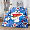 Плюшевое одеяло Doraemon, Мультяшное аниме, Мягкое, Фланелевое покрывало, Для гостиной, спальни, кровати, дивана, Пикника, Теплое для детей
