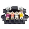 4+1 Way Safety Bolt Type Fuse Box Power Distribution Fuses Holder for High and Medium Circuits Easy to Installation