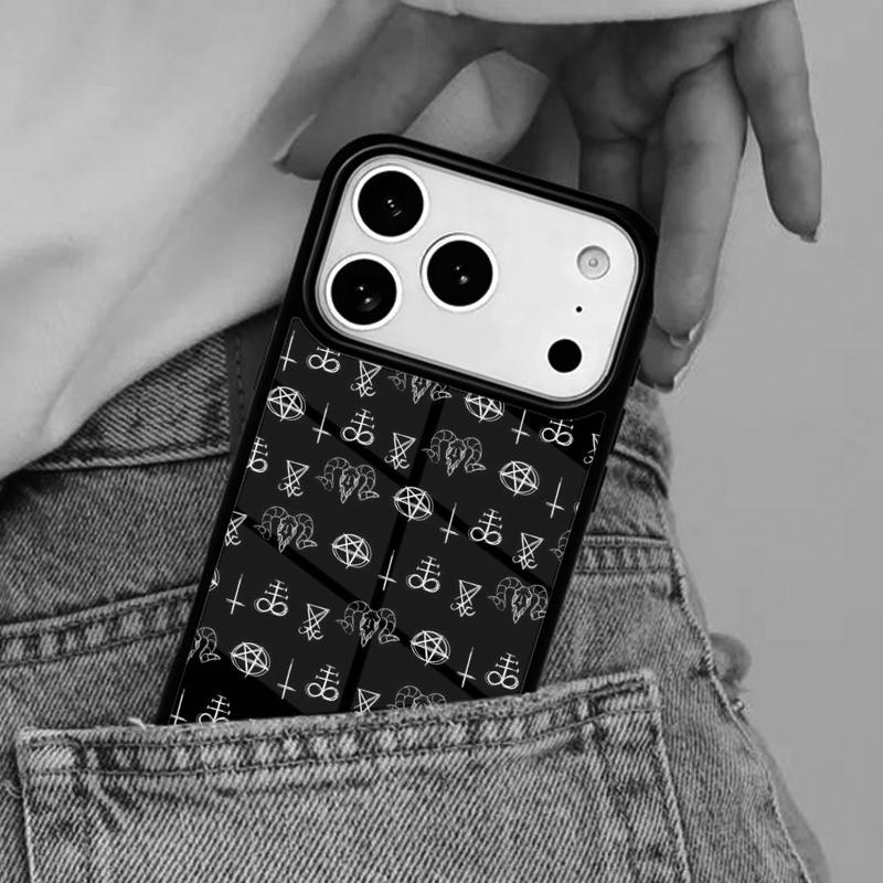 Чехол для телефона с печатью Сигил Люцифера для iPhone 17ProMax 12 13 14 15 16e 17 Pro Max Plus Air Cover