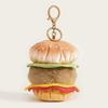 Cheese Plush Toy Keychain Soft Doll Pendant Creative Capybara Burger Keychain  Decorations
