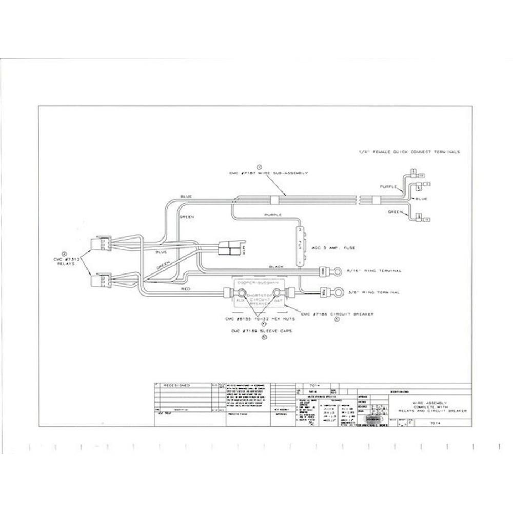 For CMC/TH-Marine Tilt Trim Unit (PT-130 and PT-35) and jack plate (PL-65) Wiring Harness 7014G (CMC7014G)