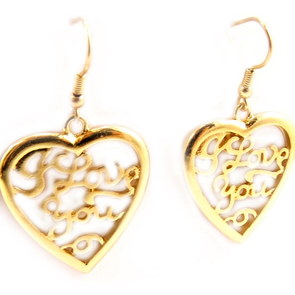 Les Trésors De Lily [L5214] - Золотые дизайнерские серьги «Любовь»