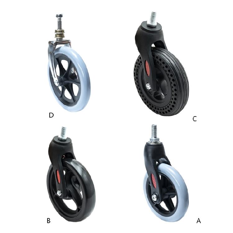 Запасные части для колес инвалидной коляски Переднее колесо для инвалидной коляски Противоскользящее 5/6/8 дюймов