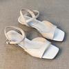 Модные женские сандалии на среднем каблуке, летние туфли на каблуке с пряжкой, дизайнерские классические шлепанцы, новые элегантные туфли-лодочки 2025, модные нарядные сандалии для женщин