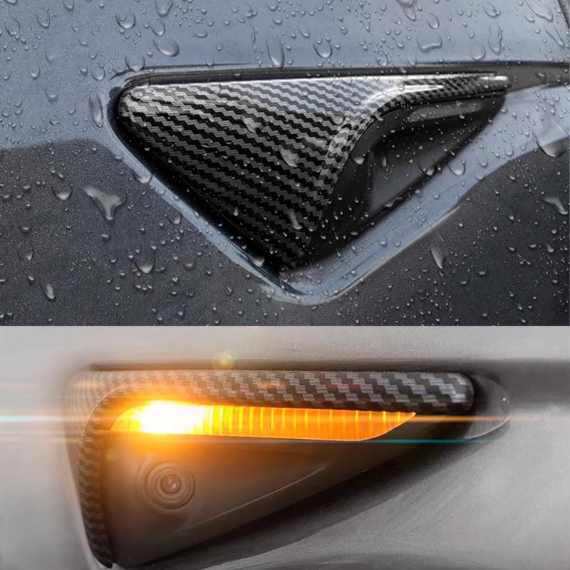 For Tesla Model 3 2024 Carbon Fiber Car Door Side Marking Cover Accessories Door Side Wing Line Trim Exterior Stickers