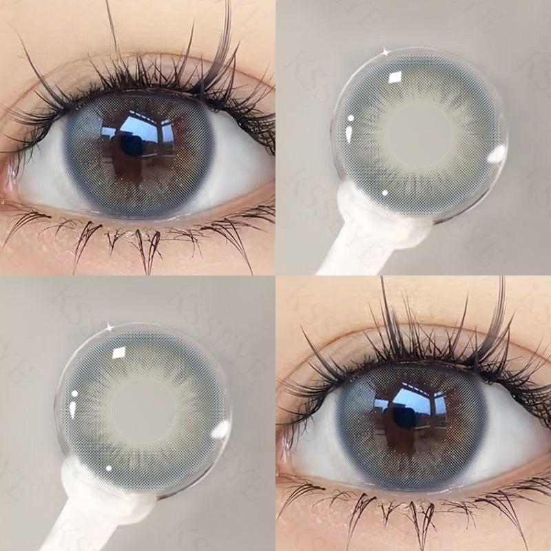 MillCreek Color Contact Lens OMG Series 2pcs/1Pair Soft Eye Dia 14.0mm for Yearly Used OMG Brown/grey/green/purple