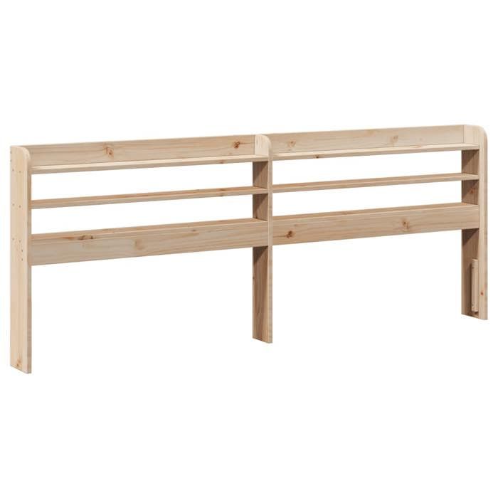 VidaXL Tête de lit avec étagères 180 cm bois massif de pin, tête de lit en bois, tête de lit avec rangement, tête de lit sur 850941