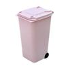 1pcs Mini Trash Can Plastic Waste Bins with Lid Small Scissors Pencil Storage Holder Wheelie Dustbin Storage
