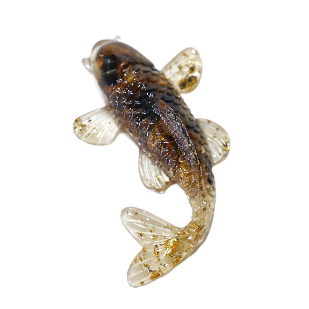 Resin Epoxy Crystal Gravel Carp Ornament Home Decoration Crystal Fish Figure Home