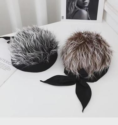 Ретро-хип-хоп шляпа без полей с имитацией коротких волос для мужчин