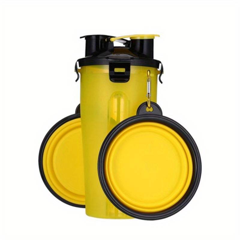Наборы для кормления домашних животных Портативные 2 в 1 Бутылка для воды для домашних животных с контейнером для еды Собака 2 шт. Складные миски для кормления На открытом воздухе Прогулки D0018A