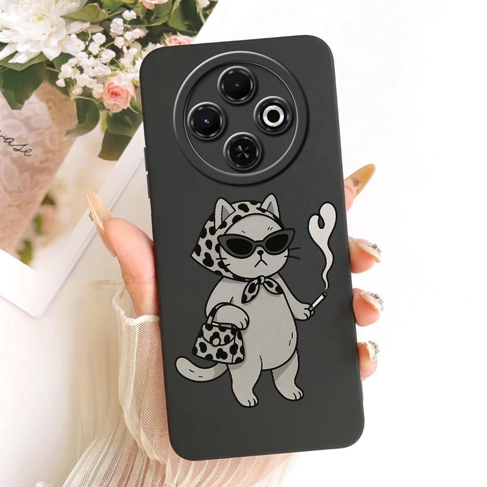 For Tecno Spark 30C 30 4G 30Pro Cute Cat Flower Butterfly Cartoon Phone Case For Spark30 Pro 30C Shockproof Soft Silicone Cases