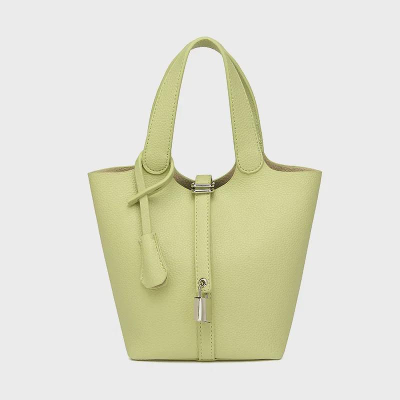 Универсальная сумка-ведро с текстурированным узором личи 2024 года — модная сумка через плечо для женщин и для поездок на работу и для мам с детьми