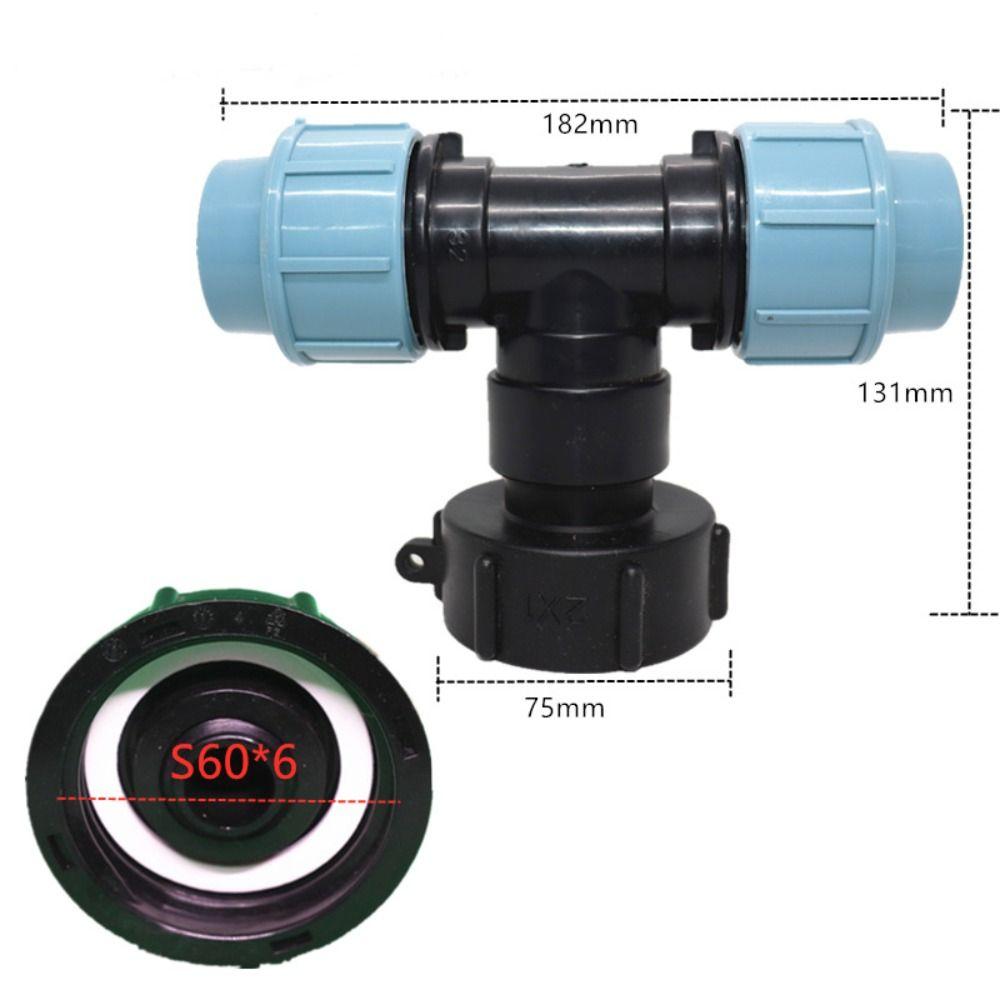 Plastic Straight Tee Water Fittings Connector Tank Adapter Outlet Hose