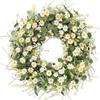 ABS Colorful Wildflower Spring Summer Door Wreath 40cm Drieds Flower Plastic Artificial Wreath Party