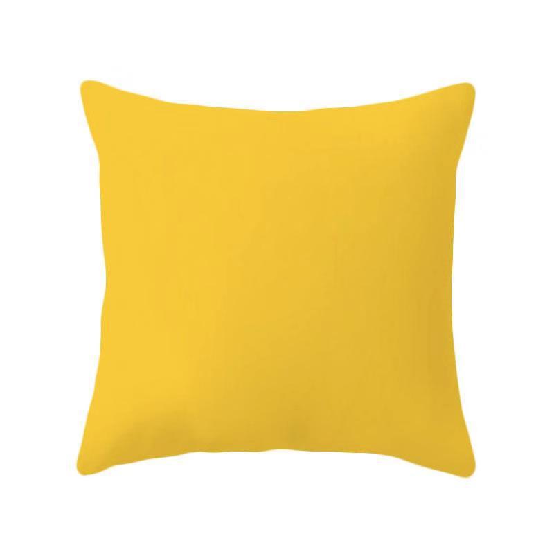 Yellow Geometric Theme Throw Pillow Covers With Digital Printing Of Short Plush Fabric Car-Shaped Sofa Cushion Office Home Decor