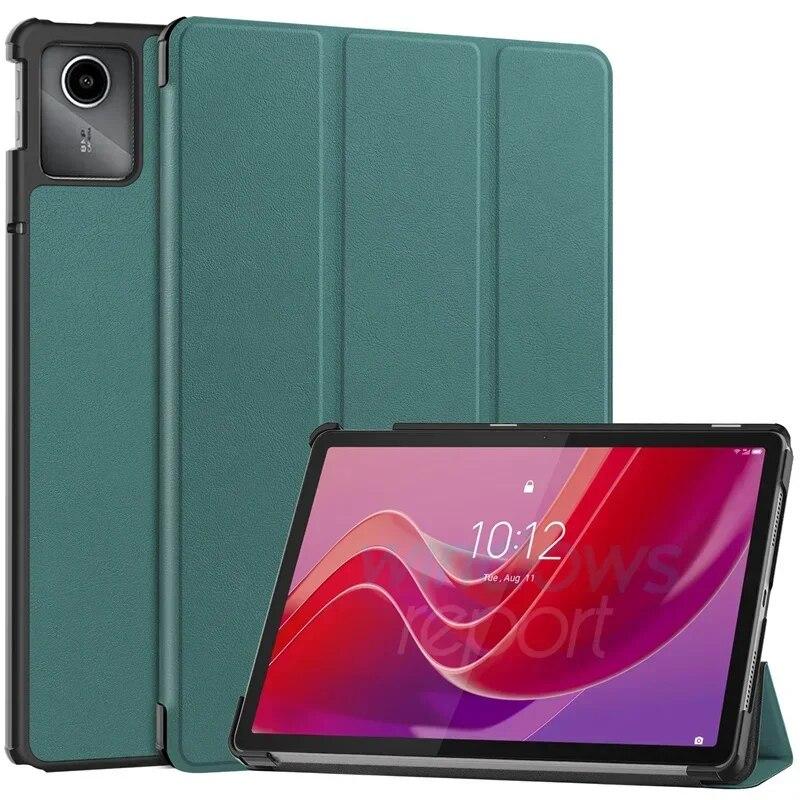 Кожаные чехлы для Lenovo Tab M11 Xiaoxin Pad 2024, чехол 11 дюймов, тройная складная подставка, умный чехол для планшета Lenovo Tab M11, противоударный чехол