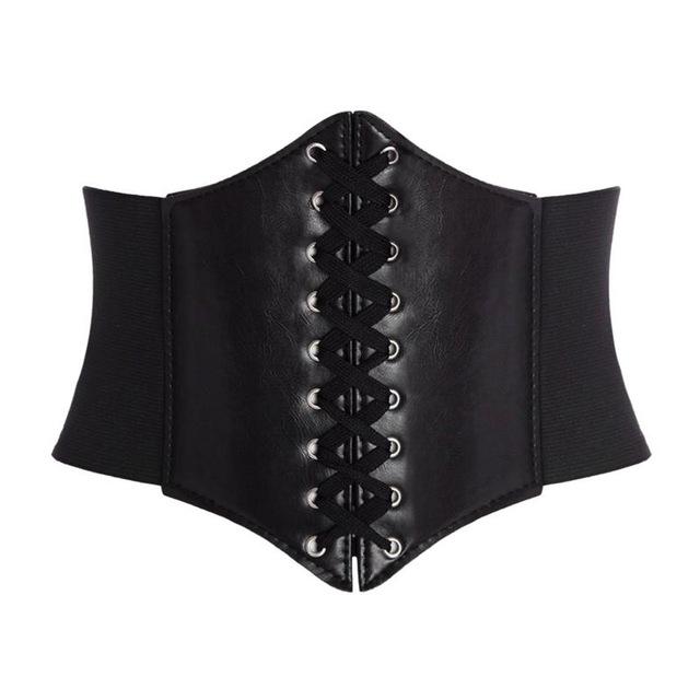 Women Ultra Super Wide Belt PU Elastic Corset Belt Fashion Wide Waist Belt Ladies Clothing Female