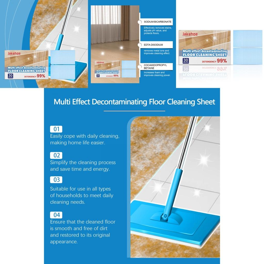 Таблетки для мытья пола Jakehoe Мощное удаление пятен и усилитель блеска 30 штук