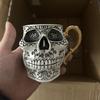 Стильная кофейная кружка из смолы в виде черепа Дизайн Bonehead Готический набор чайных чашек Кружки с головой скелета для любителей кофе