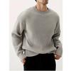 2024 Autumn/Winter Men's Trendy Korean-Style Loose Knit Pullover Sweater with Round Neck
