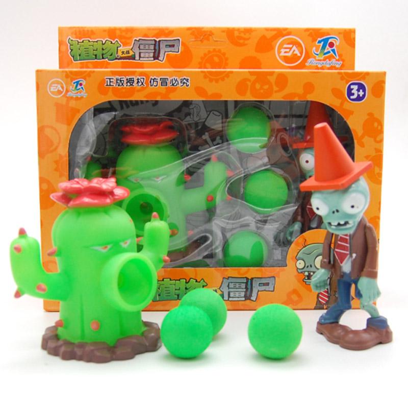 Plants vs Zombies 2 Cactus Peashooter Coconut Cannon AKEE Игрушечный набор из 6 игровых фигурок в стиле Мягкий силиконовый зомби, подарок на день рождения для мальчика