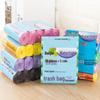 Утолщенные бытовые цветные пакеты для мусора с плоским дном в рулоне