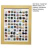 80 Natural Gemstones Collection Crystal Ore Exhibit Set Collectible Gems In Wooden Frame Educational Gift for Kids Gem Lovers