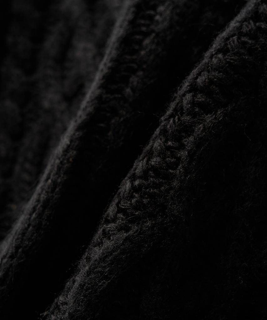 Satur (W) Lorton Cowichan Knit Cardigan Black