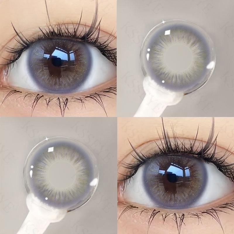 MillCreek Color Contact Lens OMG Series 2pcs/1Pair Soft Eye Dia 14.0mm for Yearly Used OMG Brown/grey/green/purple