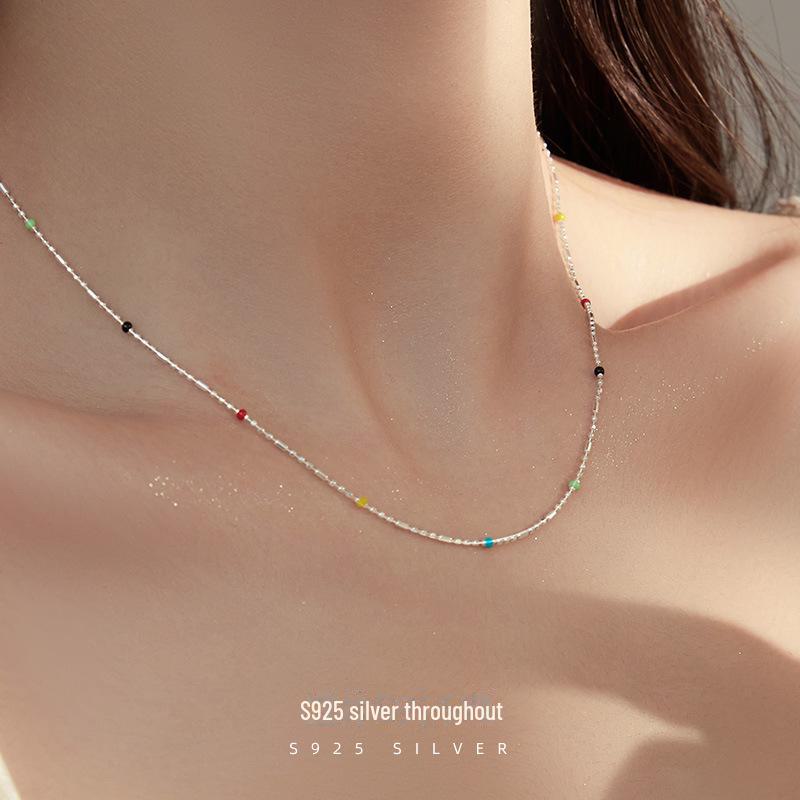 Ожерелье Banyan Tree S925 Silver Color Dopamine Clavicle - корейский и западный стиль для женщин
