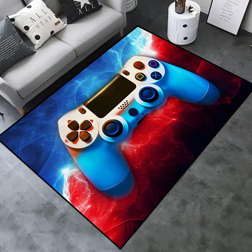 Большие коврики для видеоигр для гостиной, домашний декор, контроллер, геймерские коврики для мальчиков, игровая комната, спальня, противоскользящий напольный коврик