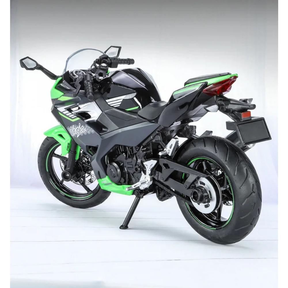 1/12 Kawasakis Ninja 400 Racing Cross-country Motorcycle Model Metal Street Motorcycle Collection Sound and Light Gift