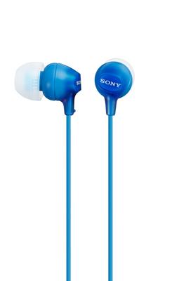 Sony MDR-EX15LP L Blue In-Ear Canal Headphones, 9mm Driver, Lightweight, Wired