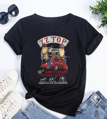 Футболка к 55-летию ZZ Top, Футболка рок-группы ZZ Top, Подарок для фаната ZZ Top