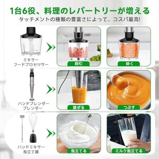 Blender20000rpm fastest Can crush iceFor baby food cooking Hand mixer Electric whisk blender processor Pot scratch prevention Stepless speed control